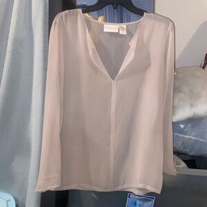 Chic Sheer Blouse in Soft Cream
